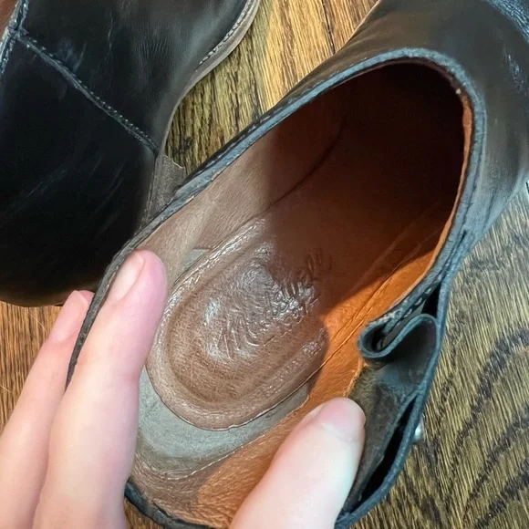 Madewell Black The Cutoff Leather Ankle Booties Size 6.5 - Picture 9 of 11